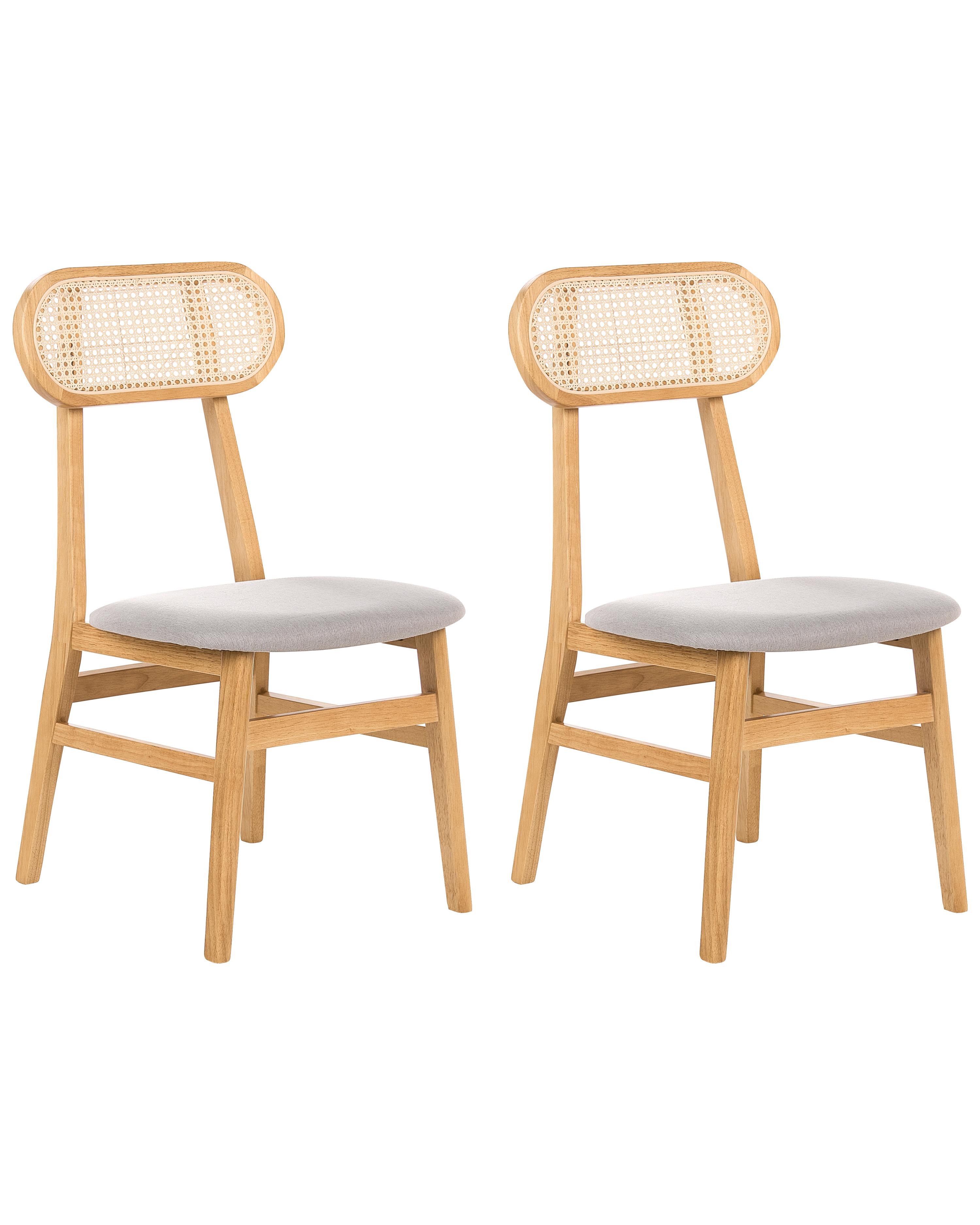 Set van 2 eetkamerstoelen FALLON Lichtbruin