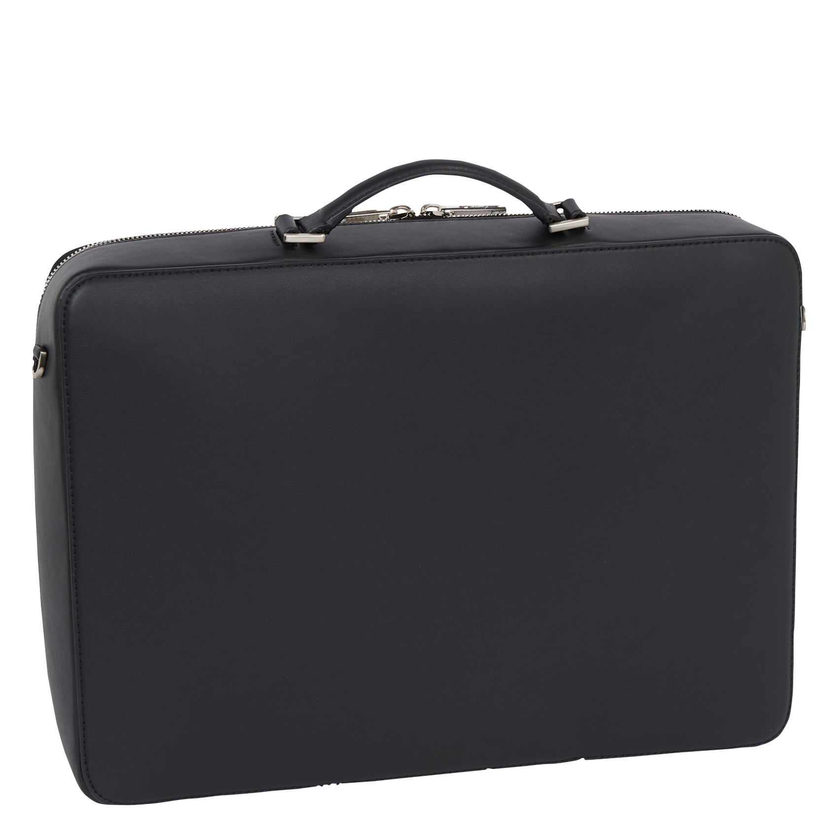 Sac d'ordinateur effet cuir | Noir