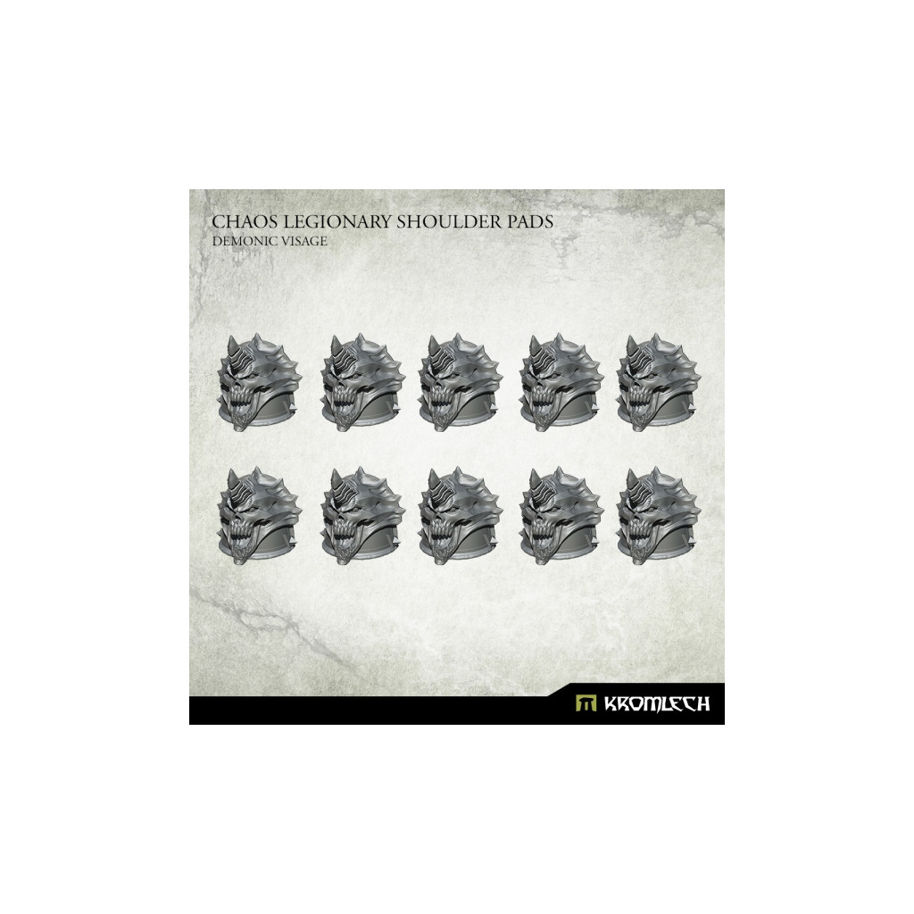 Chaos Legionary Shoulder Pads: Demon Visage