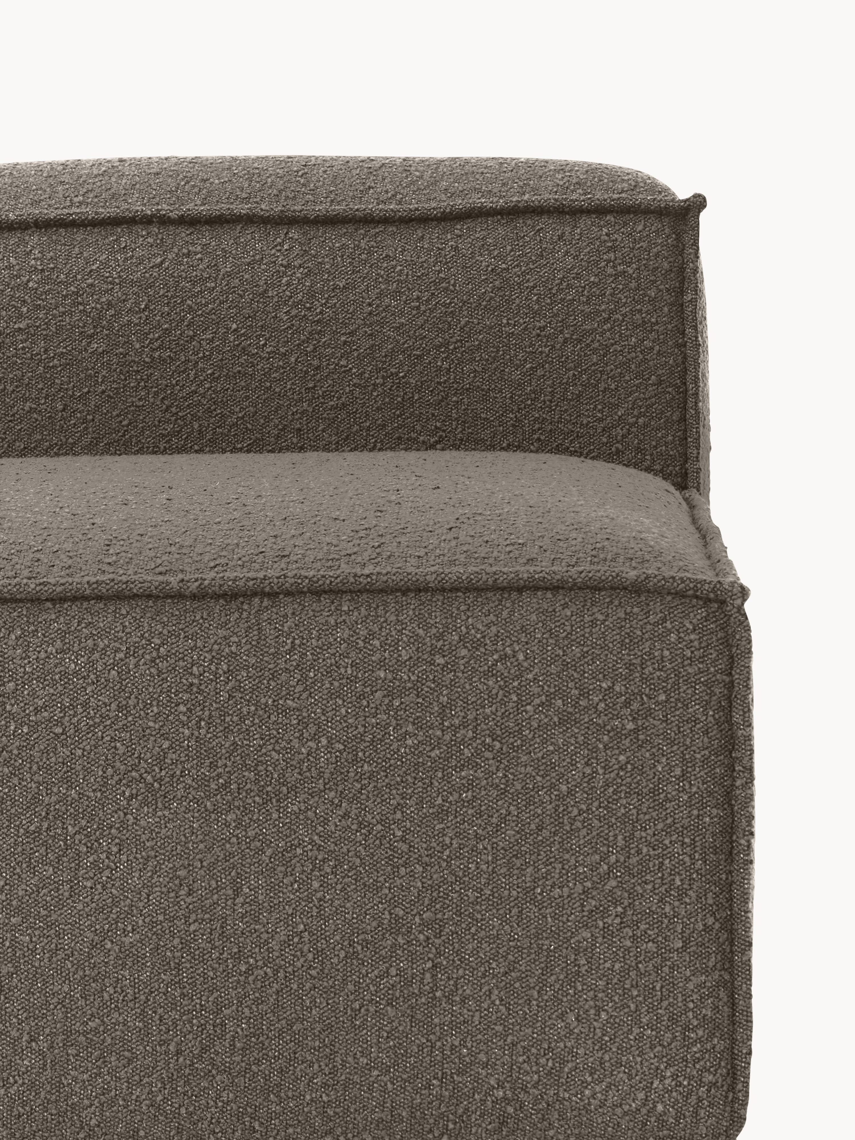 Chaise longue module Lennon uit bouclé