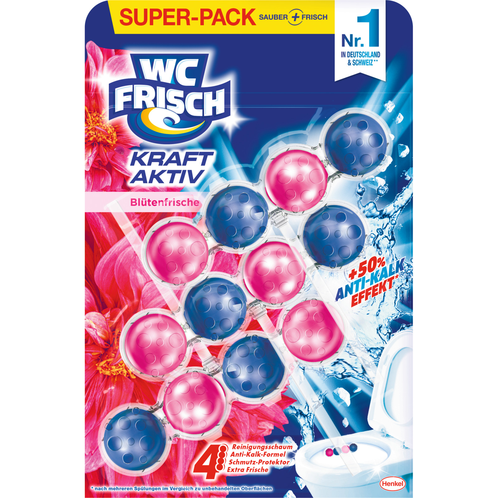 WC Frisch Kraft Blütenfrische 3x50g