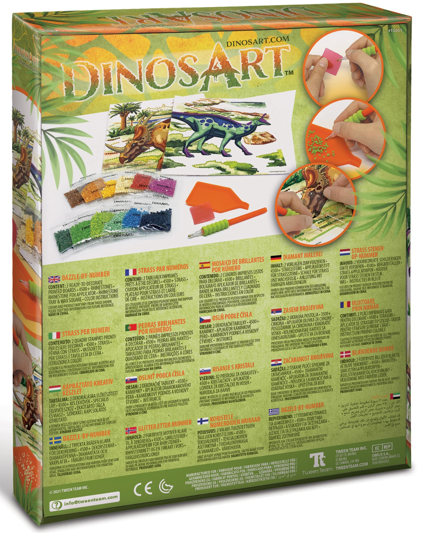 Klebe-Malset DINOARTS in bunt