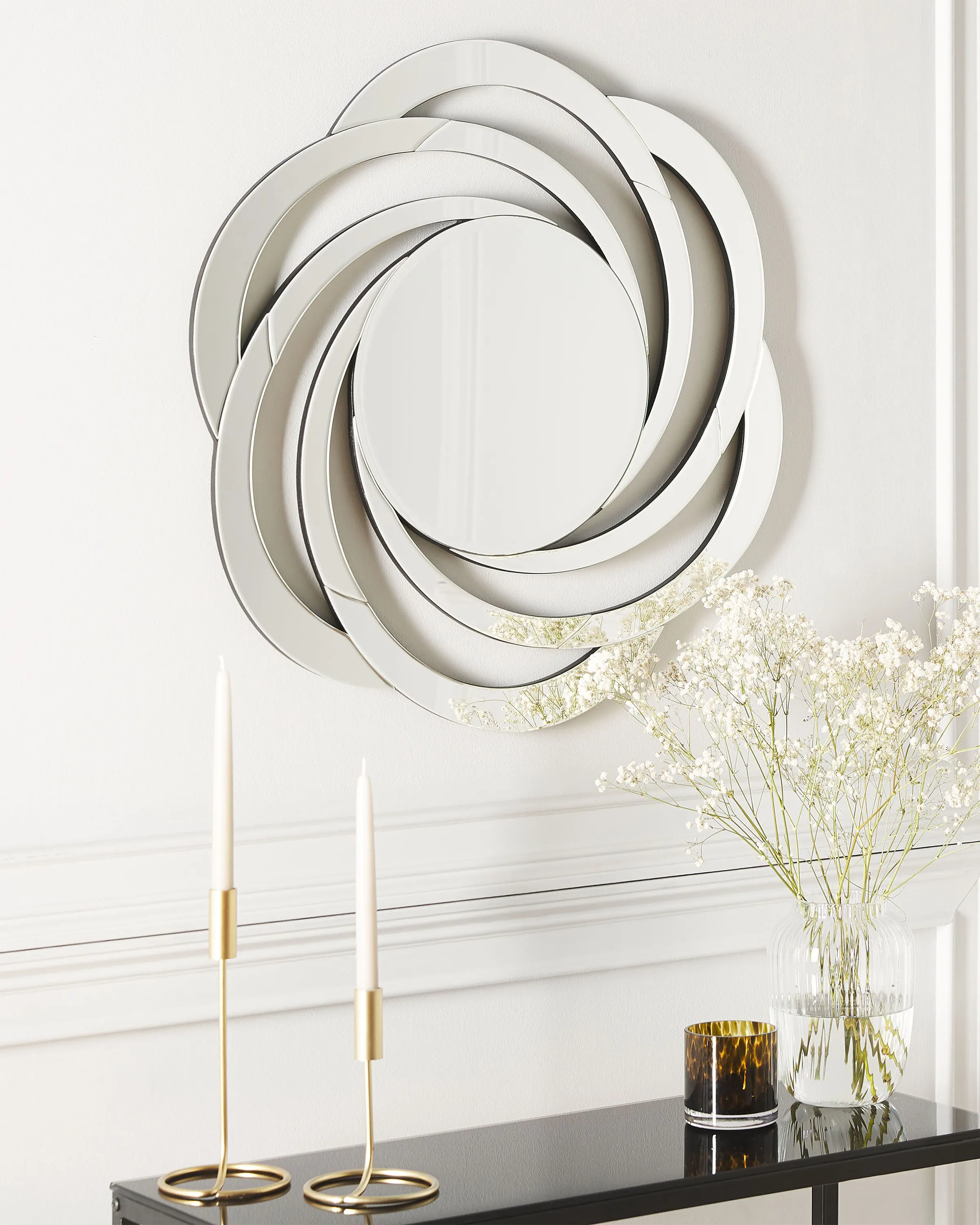 Wandspiegel TREBAN 70 cm 70 cm Zilver