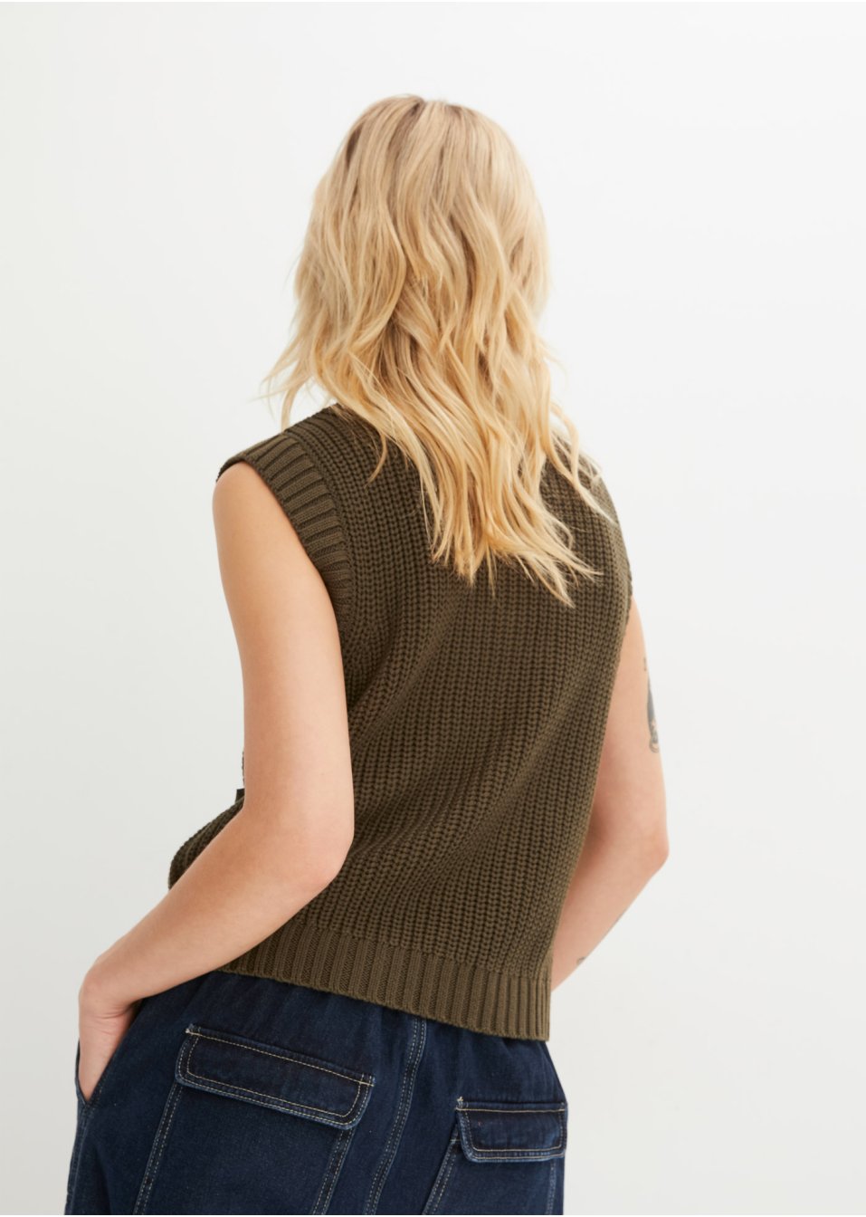 Gilet sans manches en maille