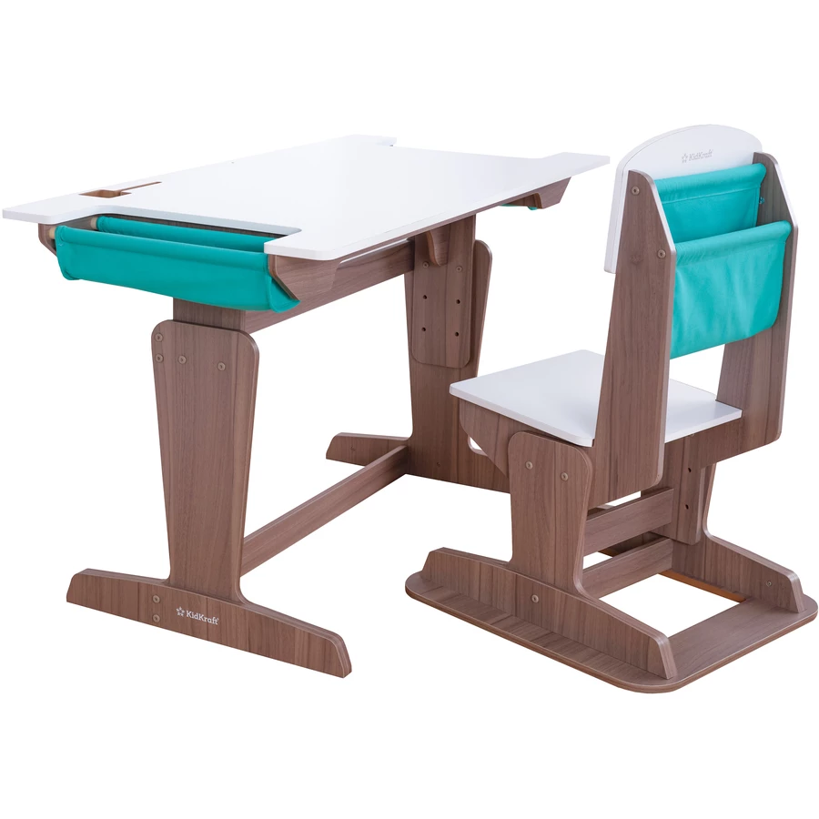 KidKraft® Verstellbarer Schreibtisch mit Stuhl Grow Together™“, aschgrau