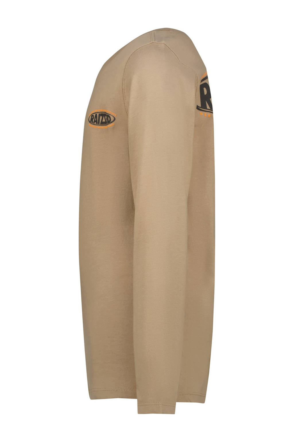 Raizzed longsleeve Join met backprint lichtbruin