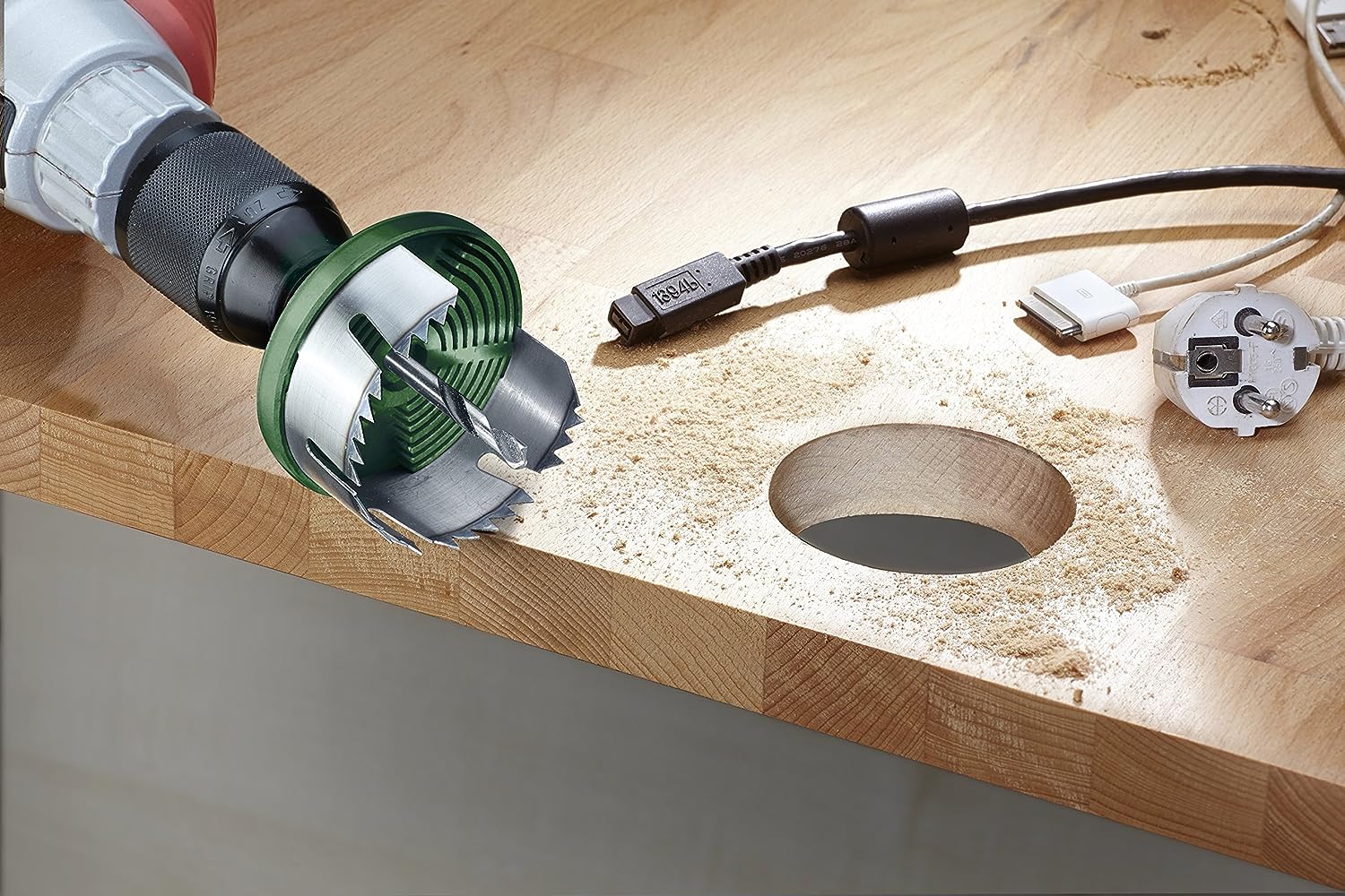 kwb Holz, AKKU-TOP multi-ring gatenzaag, 8 zaagringen, voor boormachines en accuschroevendraaiers, 25-68 mm, geschikt voor boorkoppen, compatibel met kunststoffen en koper