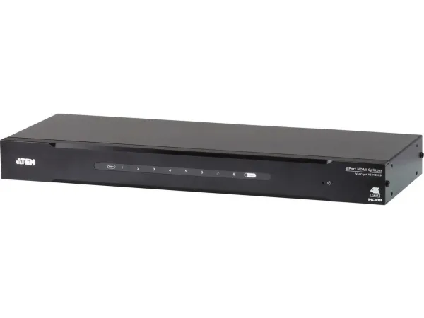 ATEN VS0108HB, HDMI, 8x HDMI, RS-232, HDMI, 4096 x 2160 pixel, Sort, Metal