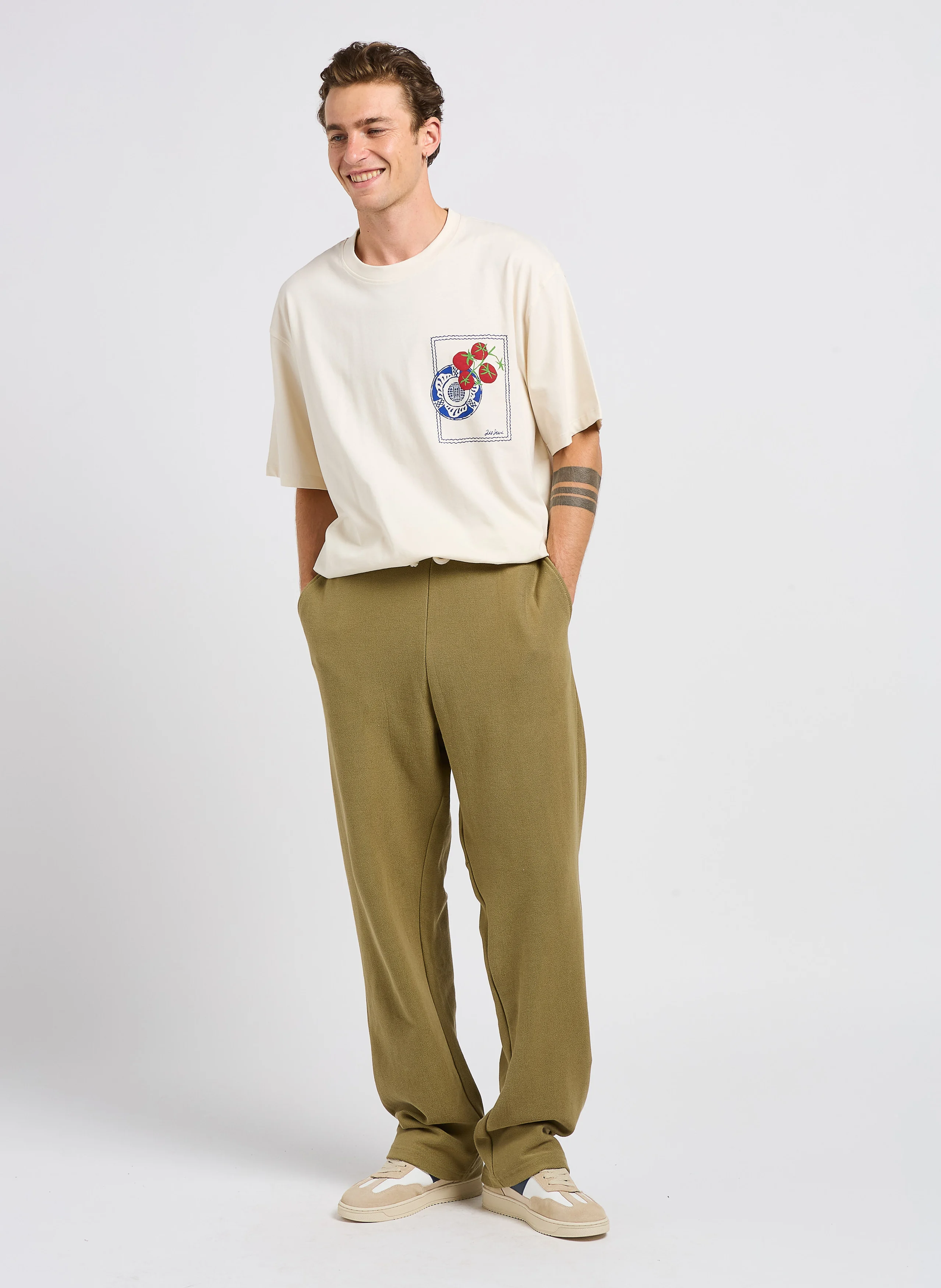 BARRY - Pantalon de survêtement en coton| Vert