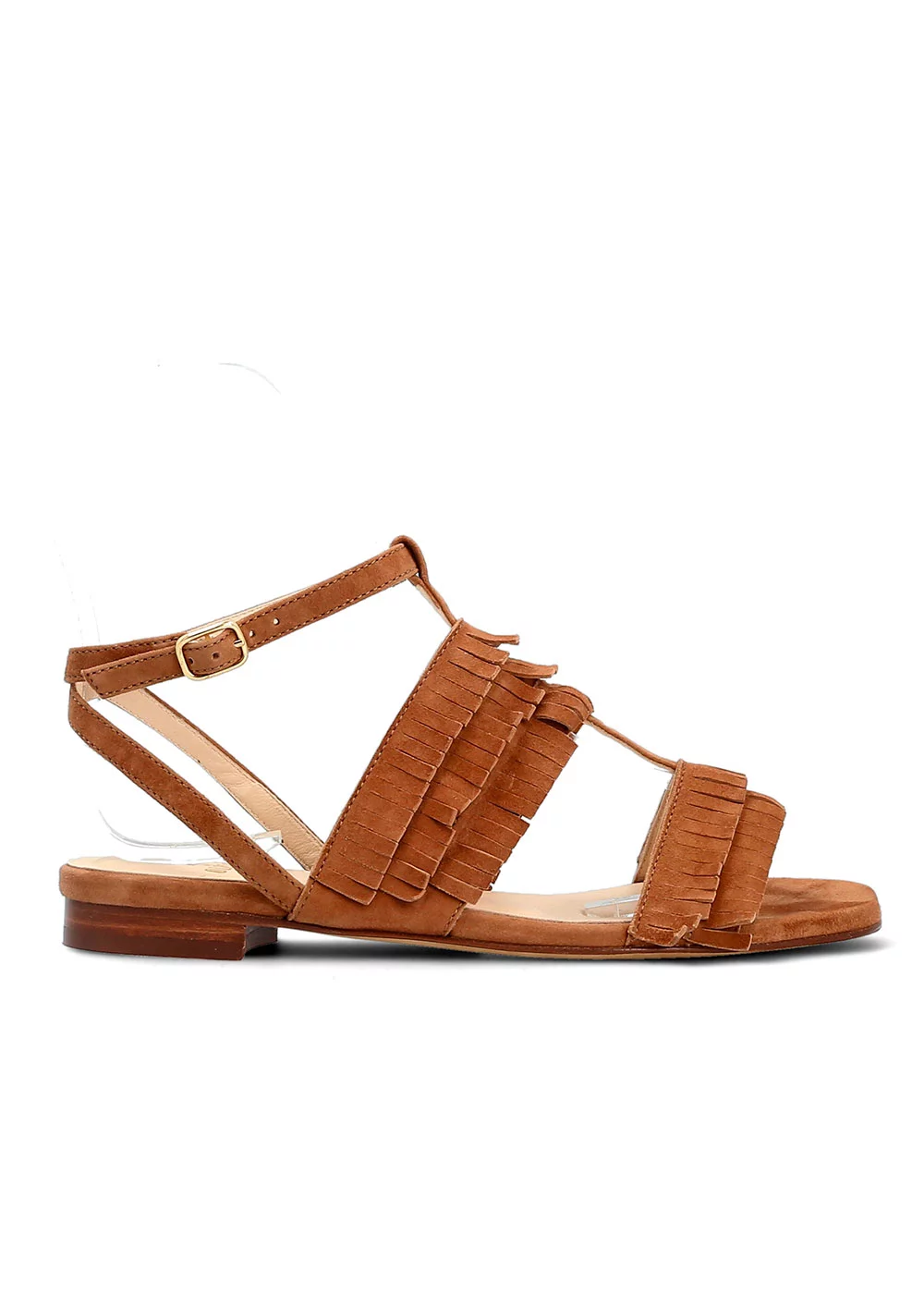 SANDALE TRISTANE VELOURS CAMEL