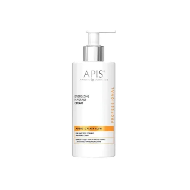 Apis Adeno-C Flash Glow energetyzujący Krem do masażu twarzy z Witaminą C 300 ml