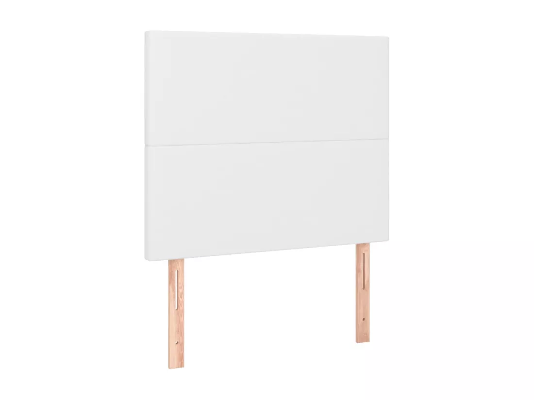 Sommier tapissier et matelas et LED Blanc 100x200 cm Similicuir