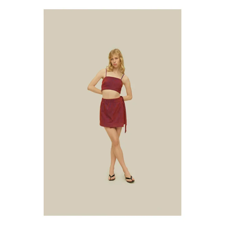 OAS Jupe Deep Cut Eponge | Rouge