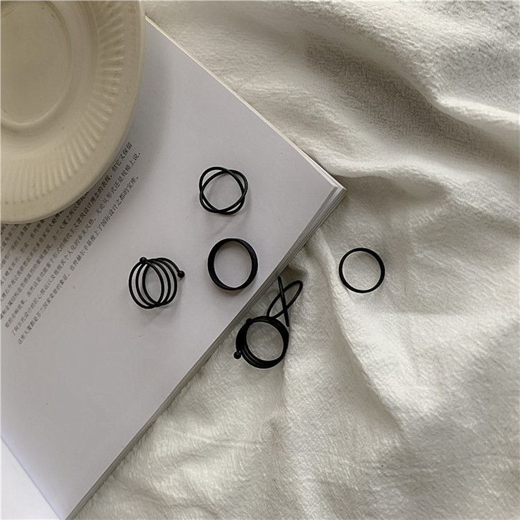 Rosesand - Set van 6: Legering ring (diverse ontwerpen)