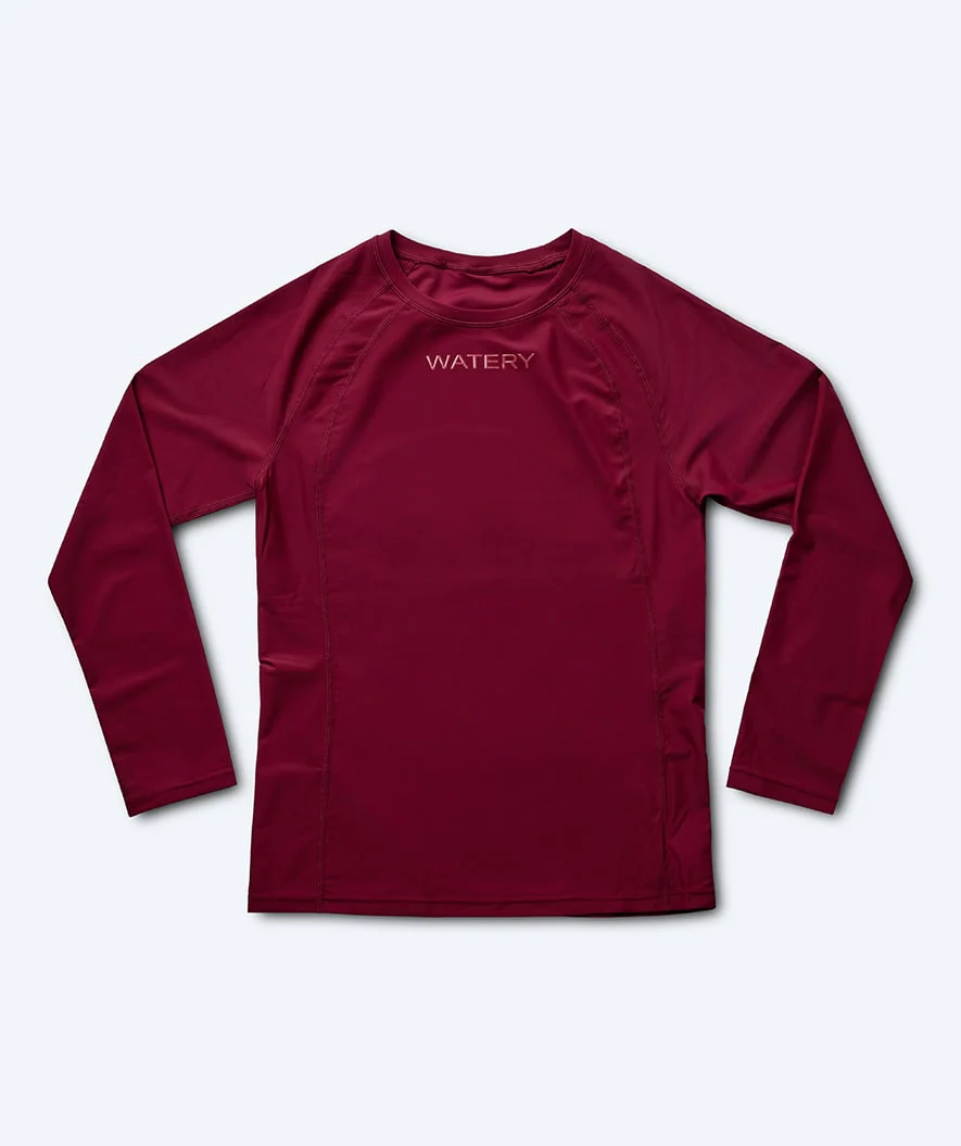 Watery UV-trøje til kvinder - Remington Langærmet Rashguard - Mørkerød