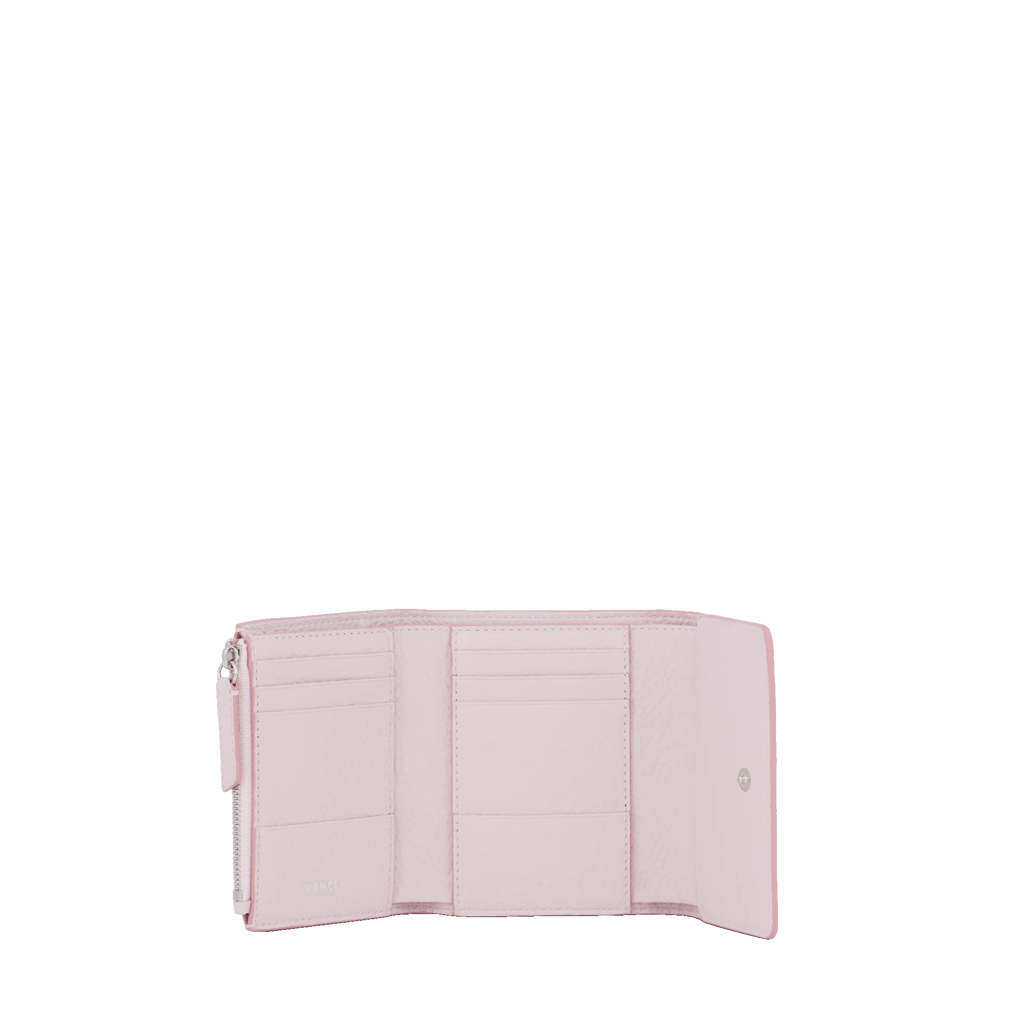 Portefeuille compact medium rabat Premier Flirt de Lancel-Rose dragee