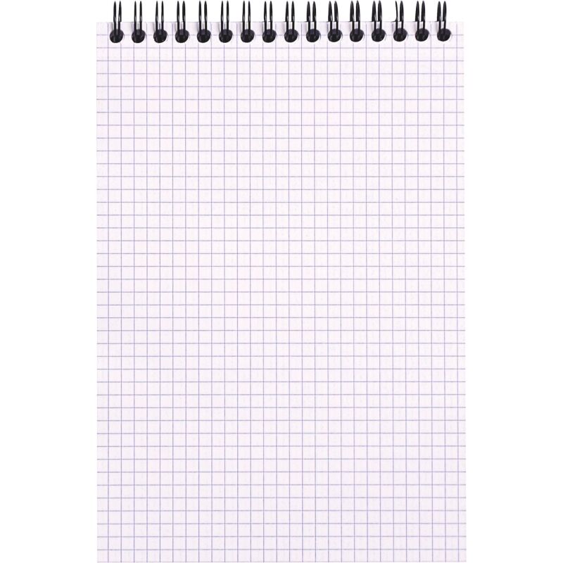 Bloc de bureau Rhodia 14,8 x 21 cm spirale noir n°16 - 5 x 5 - 80 feuilles