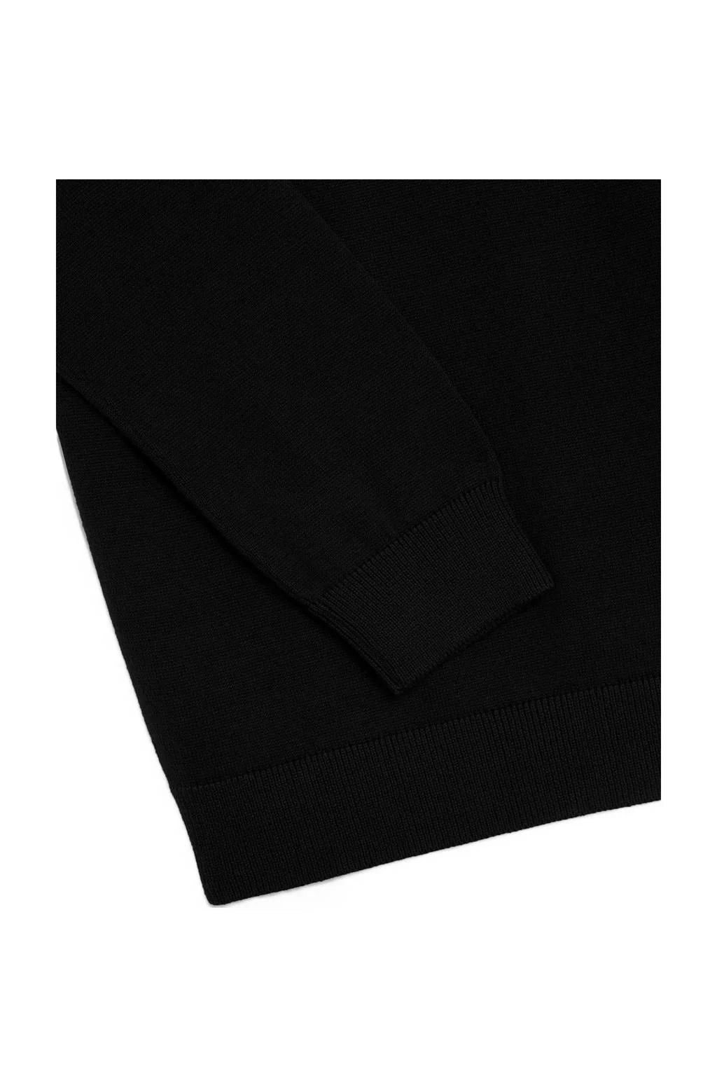 Lyle & Scott trui zwart fijn gebreid