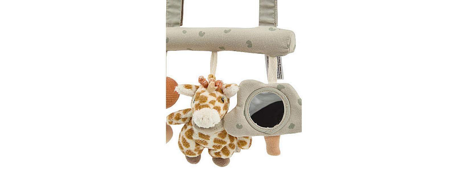 Kinderwagenspielzeug Giraffe KayaSpielzeug mit Klettverschluss zur Befestigung am Kinderbett oder Kinderwagen