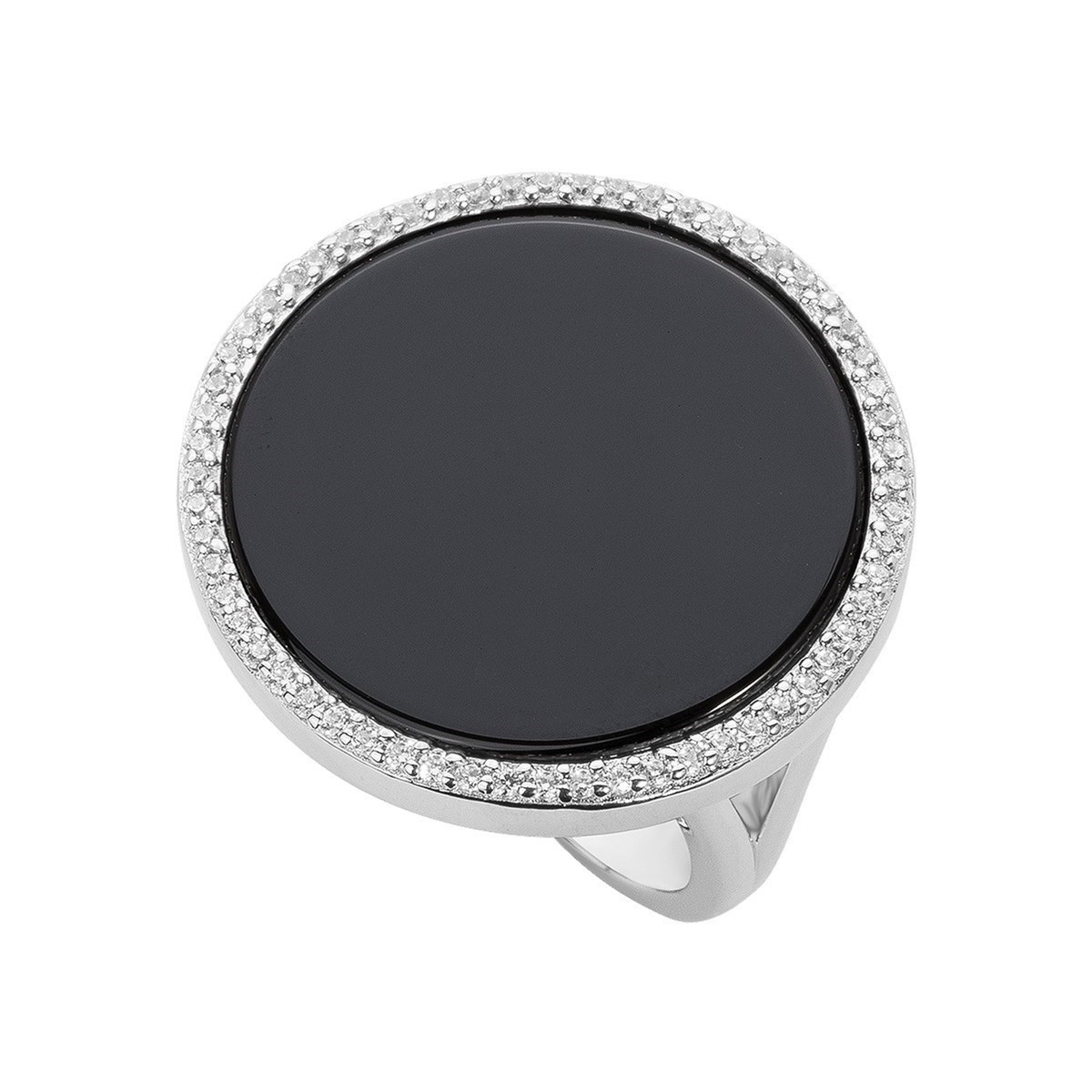 Bague en Argent 925 millièmes et céramique - blanc brillant