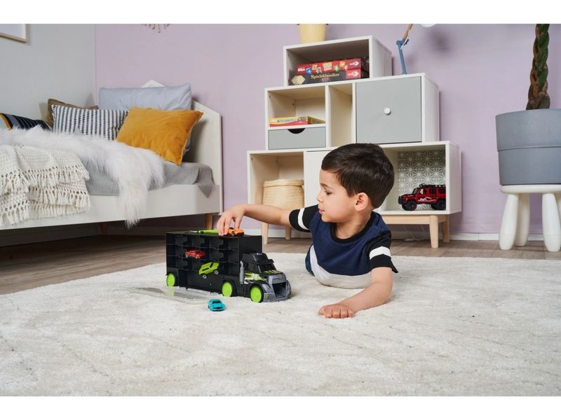 Dickie Toys Lastwagen für 28 Autos Spielzeug-LKW zur Aufbewahrung von Autos