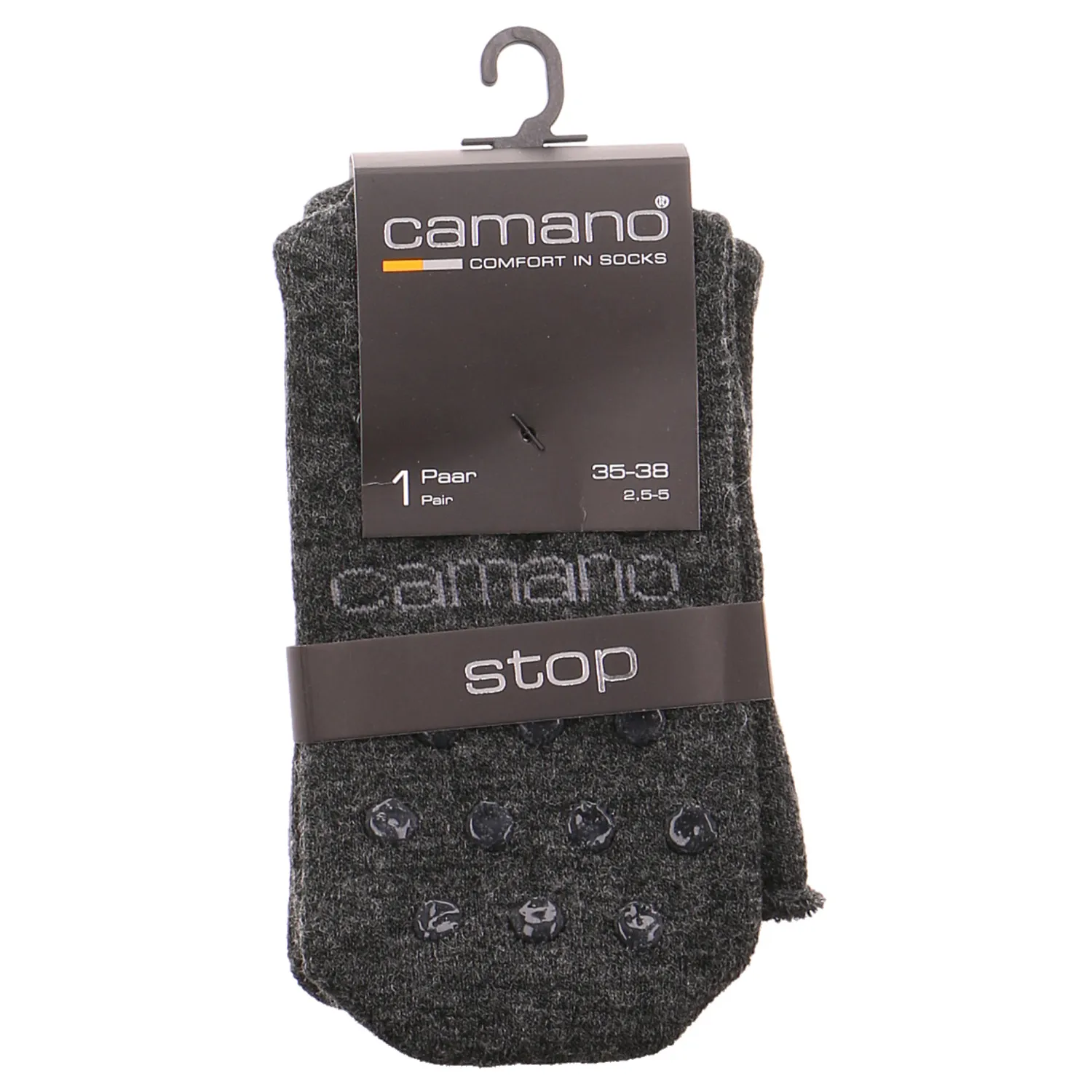 CAMANO Antirutsch-Socken Anthrazit Textil