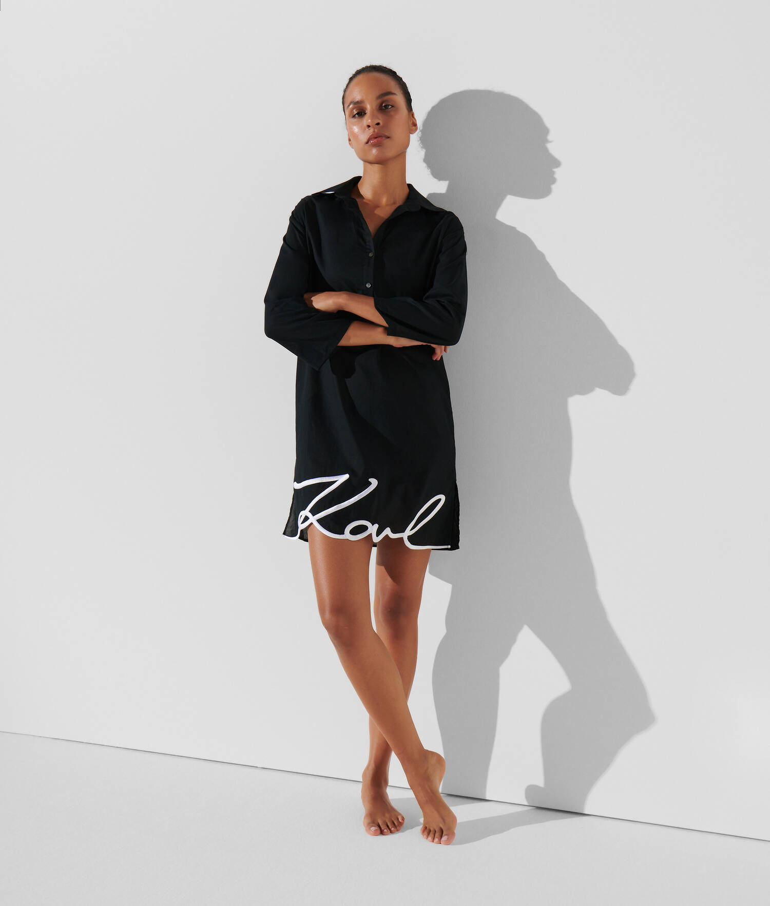 ROBE CHEMISE DE PLAGE KARL SIGNATURE