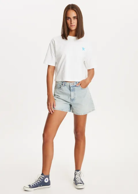 T-shirt met print Saint Tropez wit (WIT)