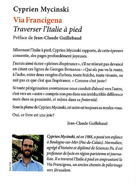 SALVATOR - VIA FRANCIGENA TRAVERSER L ITALIE A PIED