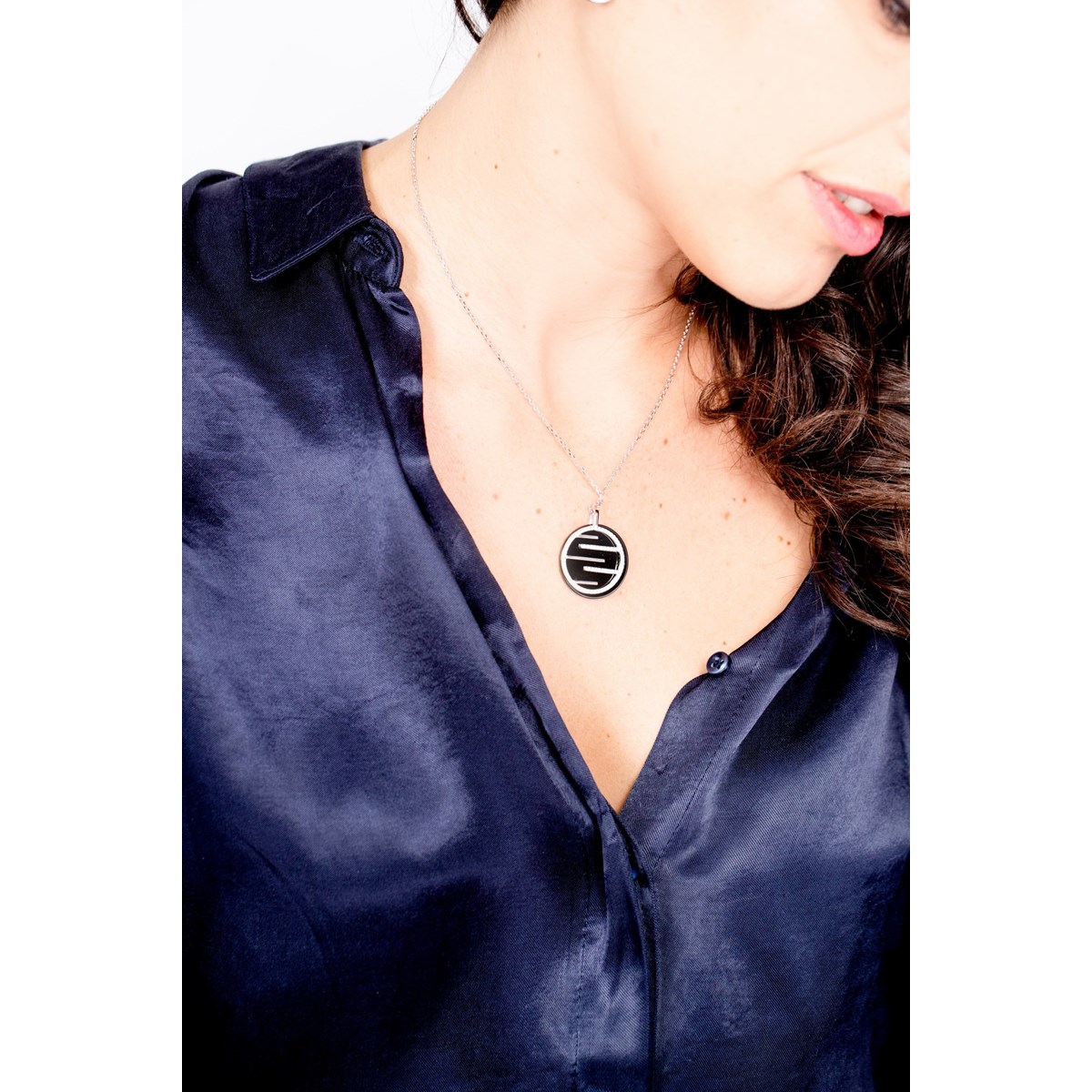 Collier en Argent avec oxyde de zirconium blanc