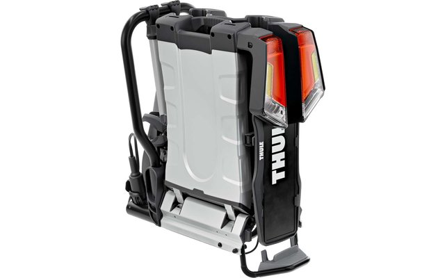 Thule EasyFold XT Kupplungs-Fahrradträger Silber Schwarz für 2 Fahrräder, E-Bike geeignet