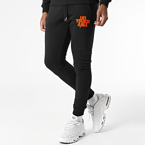 Ensemble De Survêtement Logo Back Noir Orange