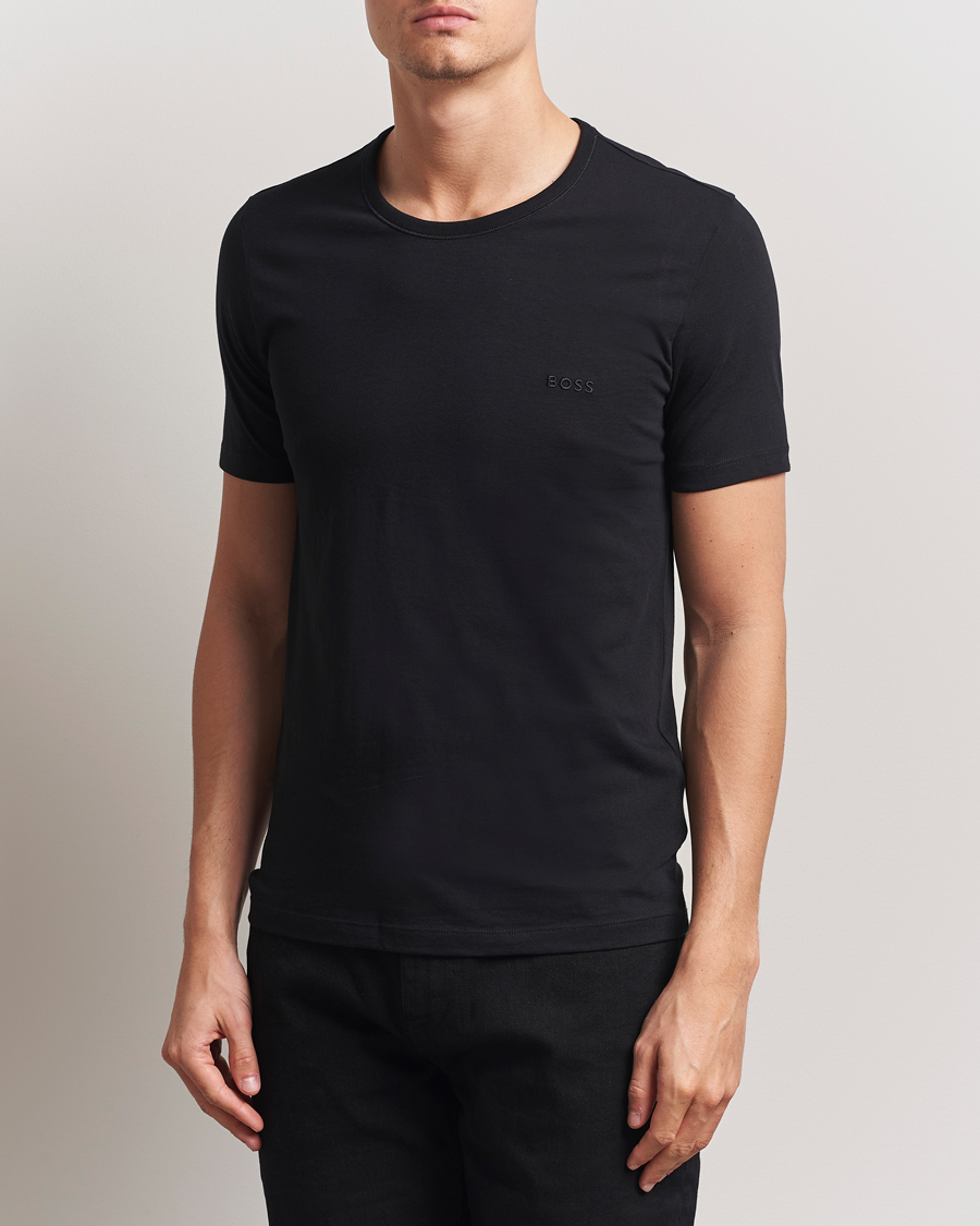 BOSS BLACK 3-Pack Crew Neck T-Shirt Black