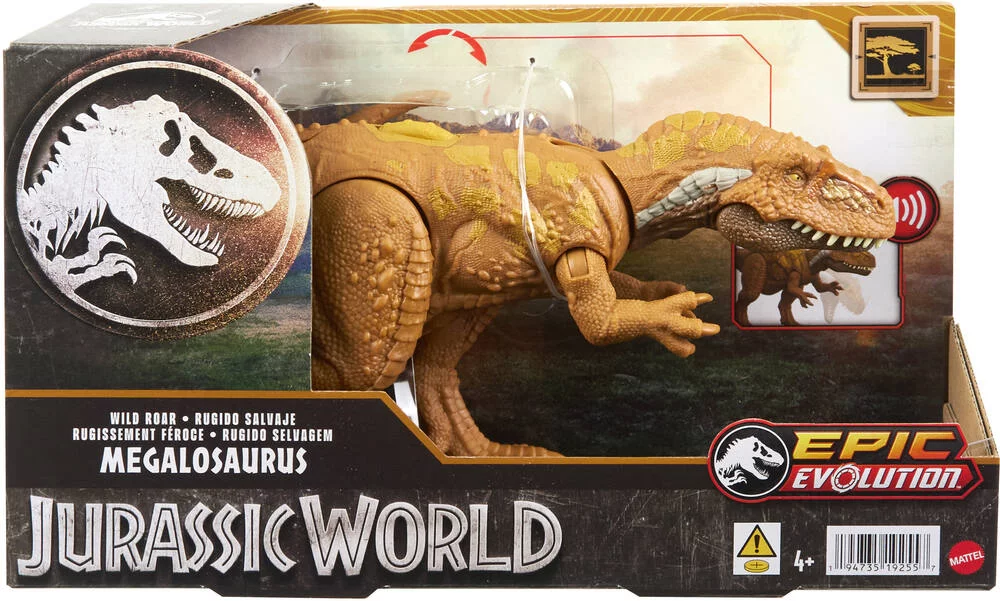 JURASSIC WORLD - FIGURINE MEGALOSAURUS SONORE 14 CM