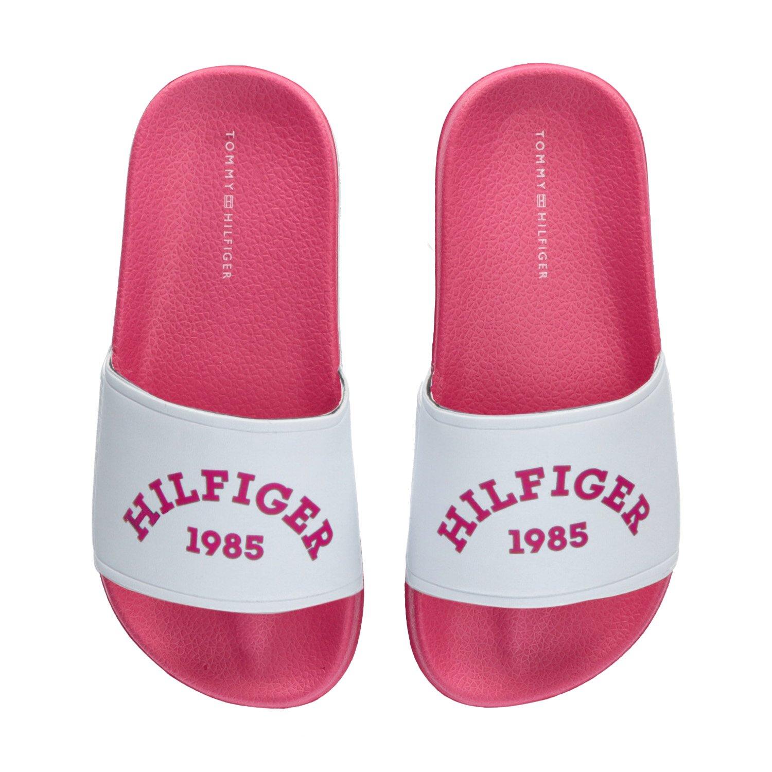 Tommy Hilfiger Logo Print Sliders Juniors