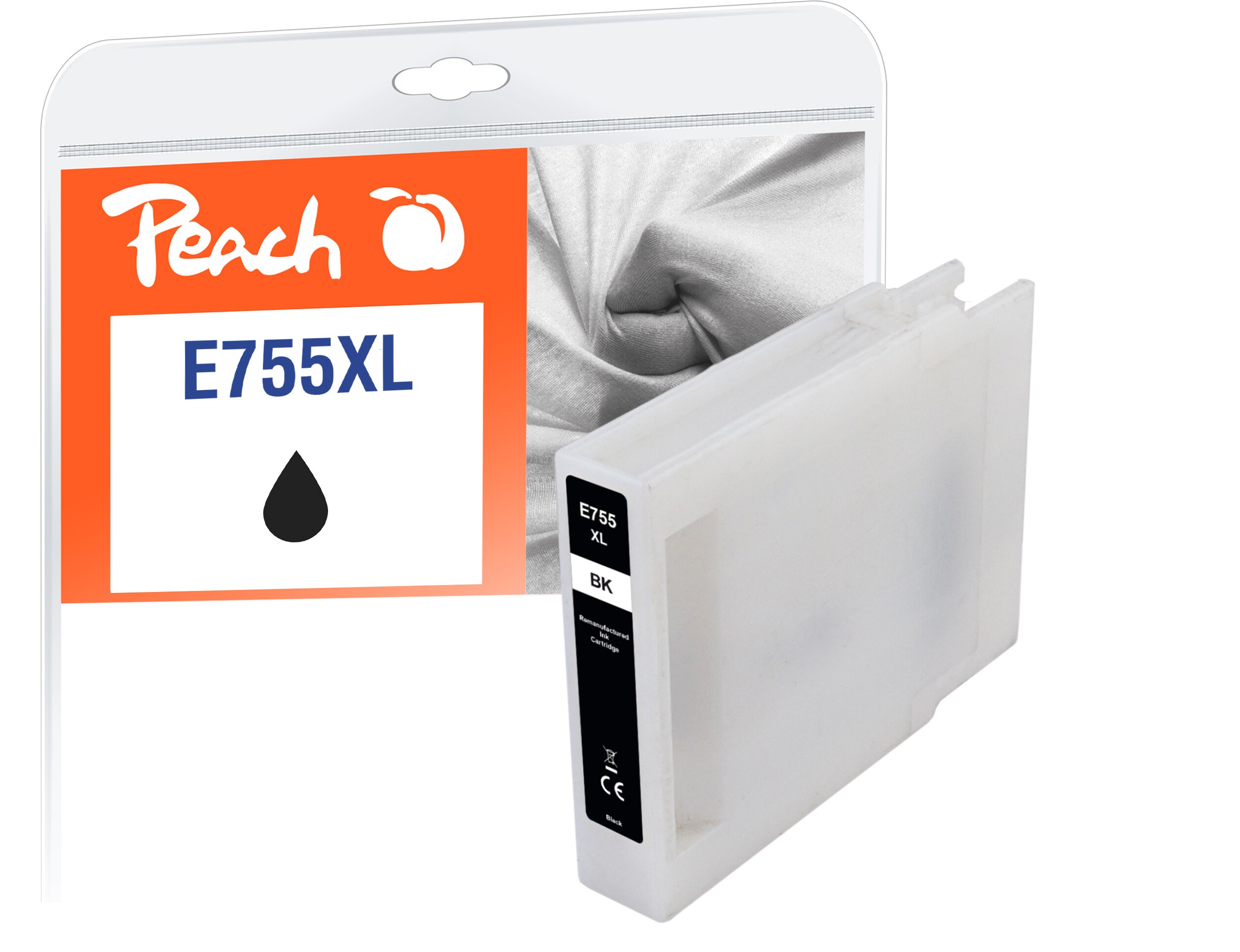 Peach E754/755/756 XL Druckerpatrone XL bk ersetzt Epson T7551BK, C13T755140 für z.B. Epson WorkForce Pro WF -6530 MFP, Epson WorkForce Pro WF -8090 (wiederaufbereitet)