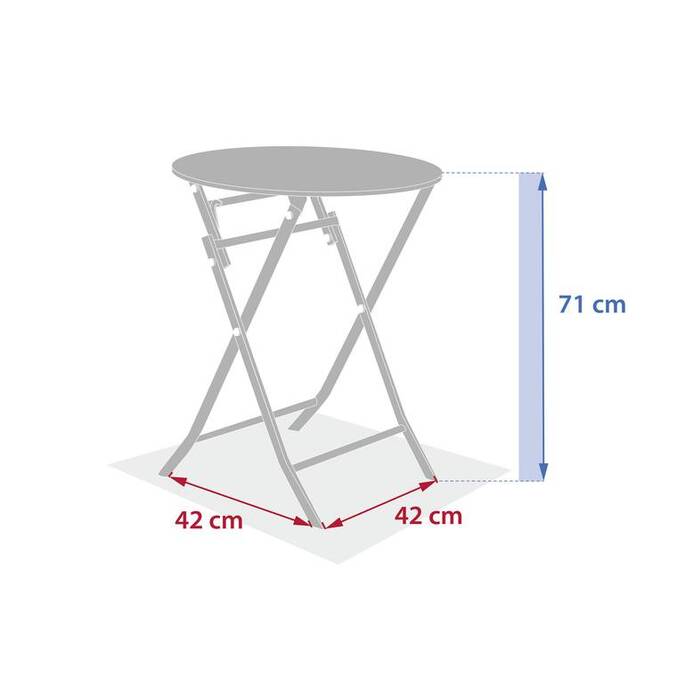 Table de balcon pliante GREENSBORO Acajou