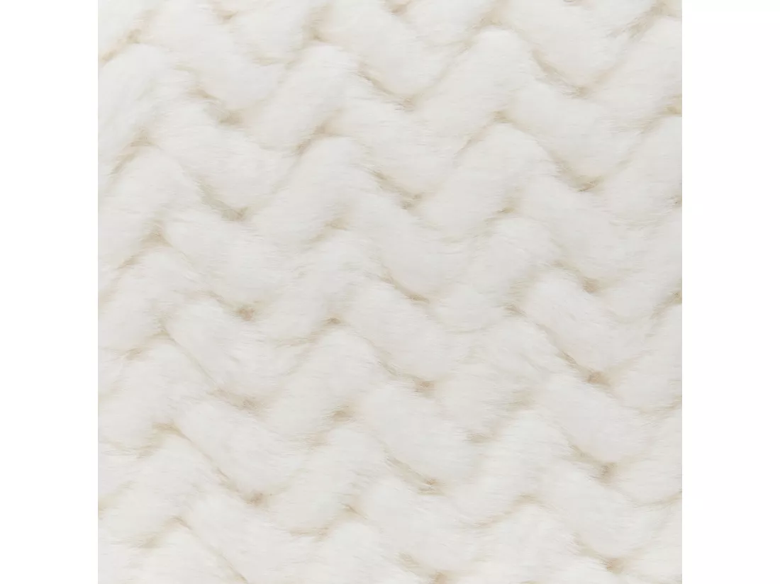 Couvre-lits SURMI Fourrure synthétique 150 x 200 cm Blanc cassé