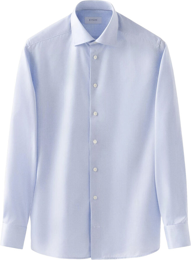ETON Slim Fit Light Blue Signature Twill Shirt Lyseblå