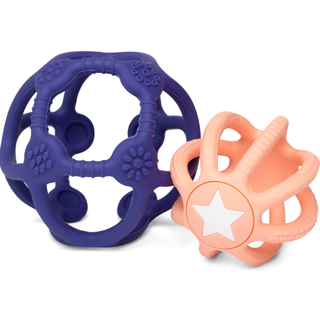 Little l sensorische ballen blauw en roze - 2st