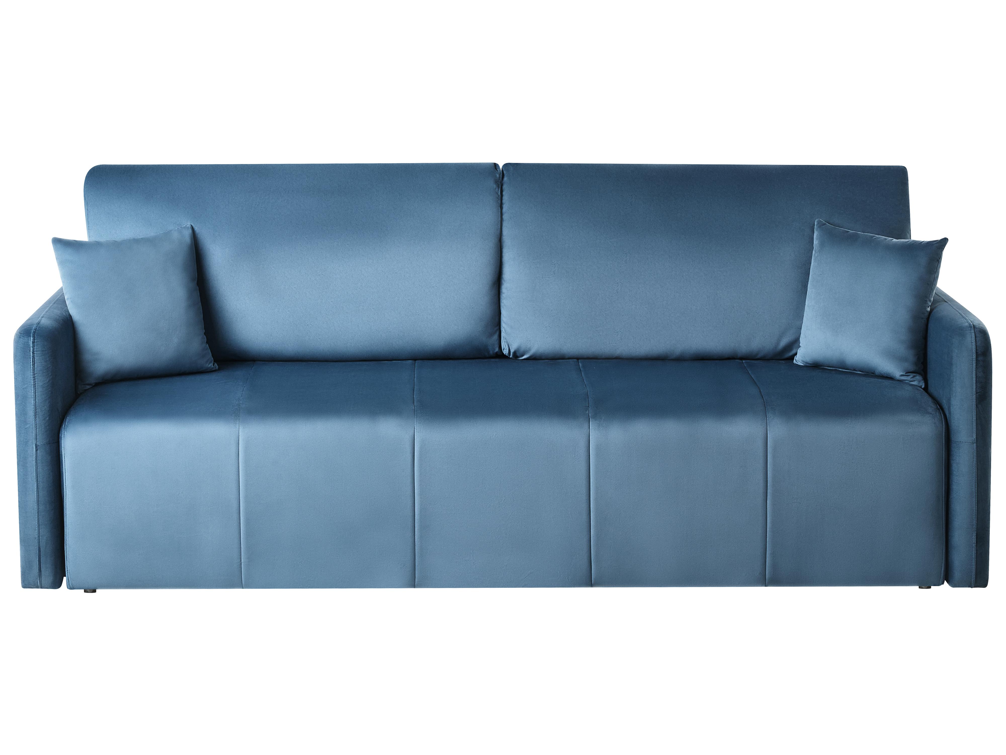 Slaapbank 3-zits EGGE Fluweel Blauw