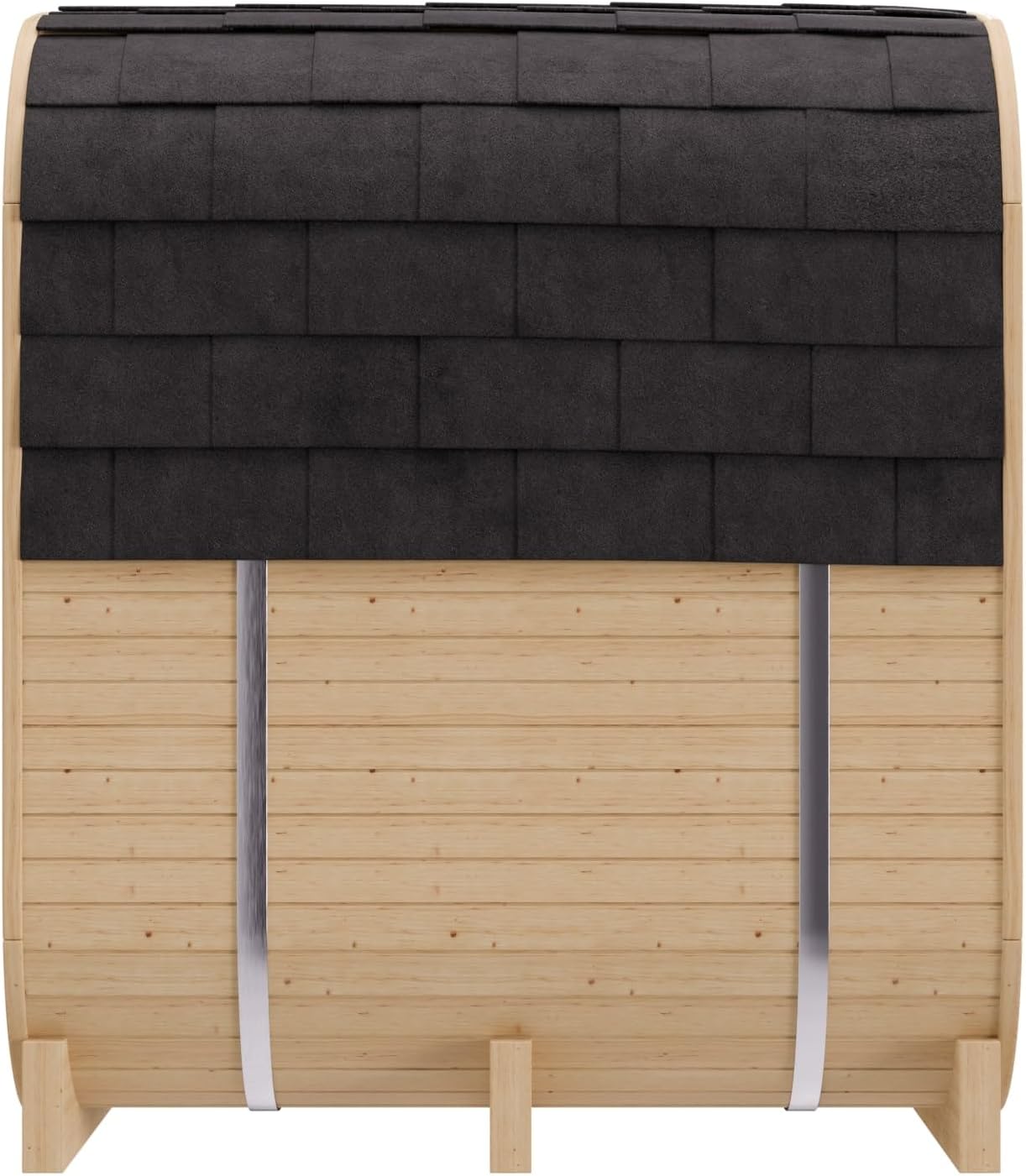 Dewello® - Outdoor Fasssauna Richmond - ca. 200 cm x 180 cm x 200 cm, Fichtenholz - Cube inkl. 10 Infrarotstrahler, Saunaofen und Saunazubehör I Gartensauna, Außensauna, Sauna Fass für 4 Personen