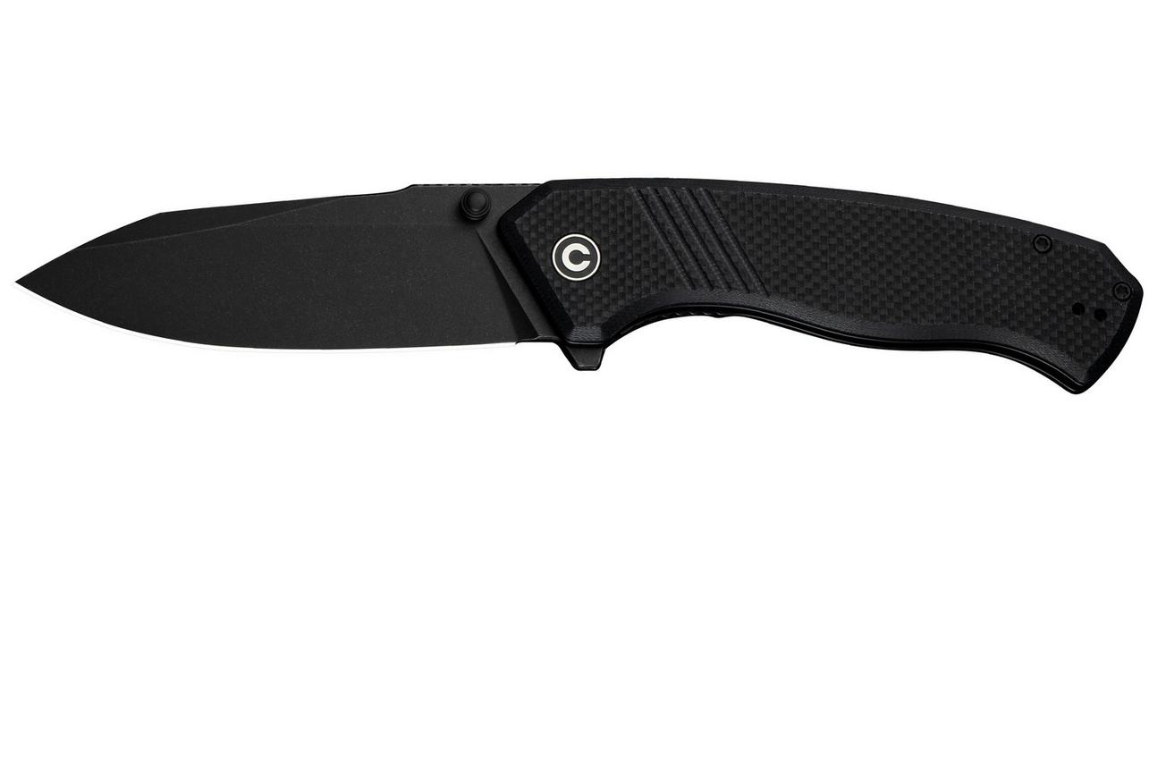 Civivi Placoid C23079-1 Black 14C28N, Black Coarse G10, zakmes