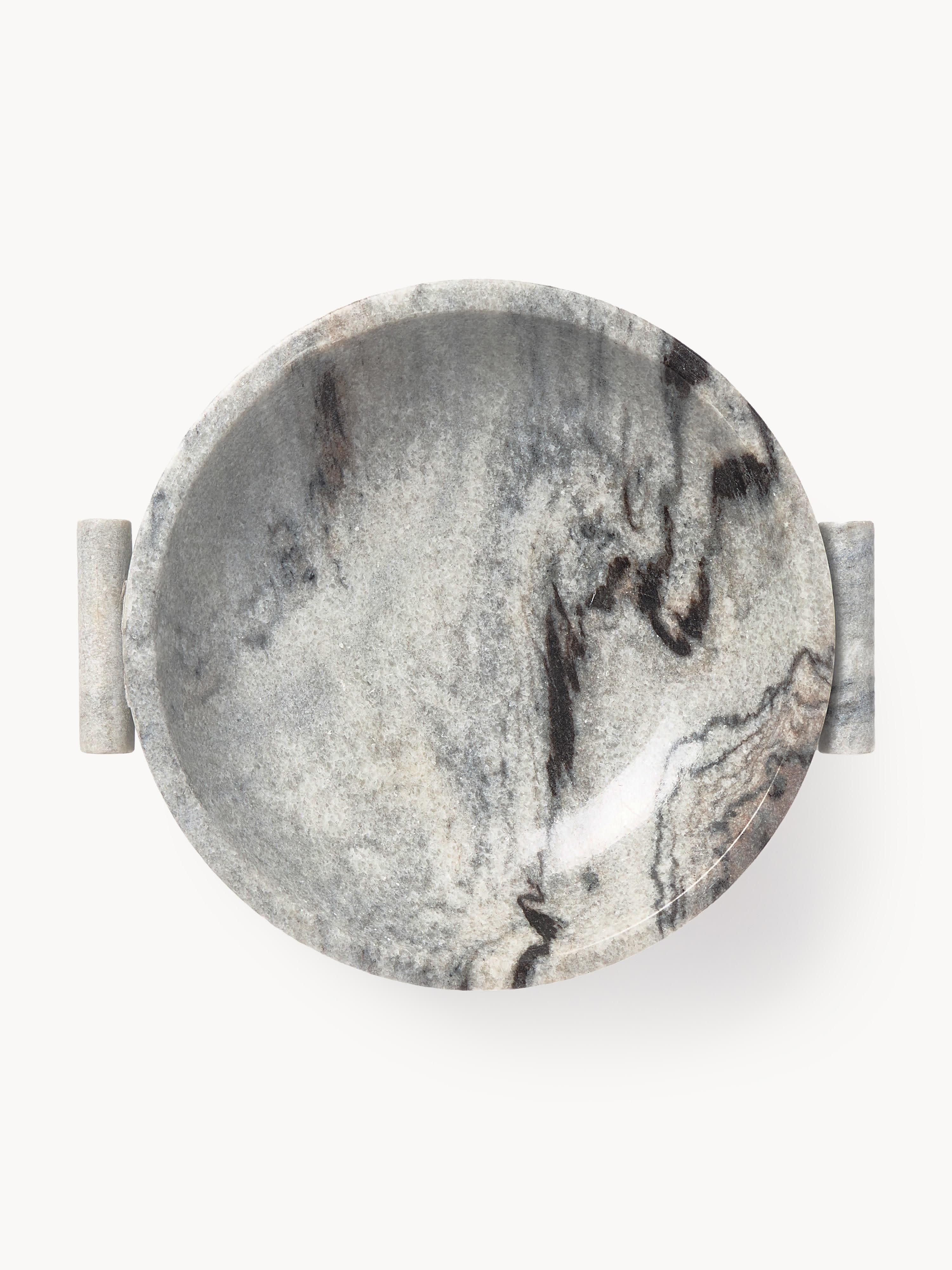 Decoratieve schaal Fossil van marmer, H 10 cm