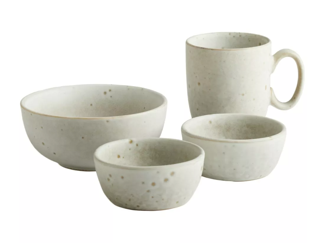 Ensemble De Petits Bols Liyah Gris Moyen 4.5 x 10