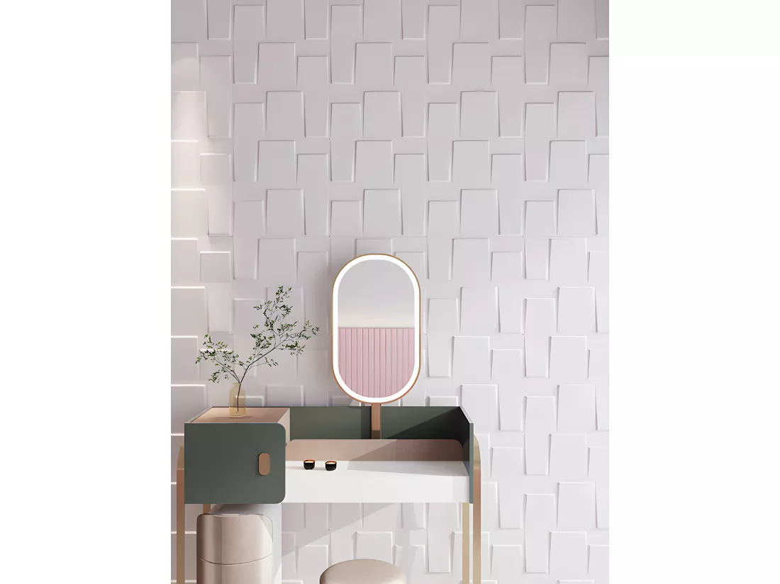 Panneau mural 3D à peindre - pack de 3m² - lot de 12 pièces - BRICK