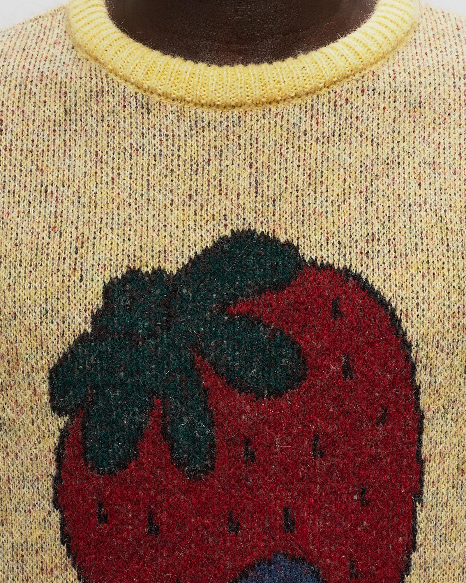 By Parra stupid strawberry knitted pullover