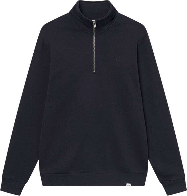 Les Deux Nørregaard Tonal Half-Zip Sweatshirt Dark navy