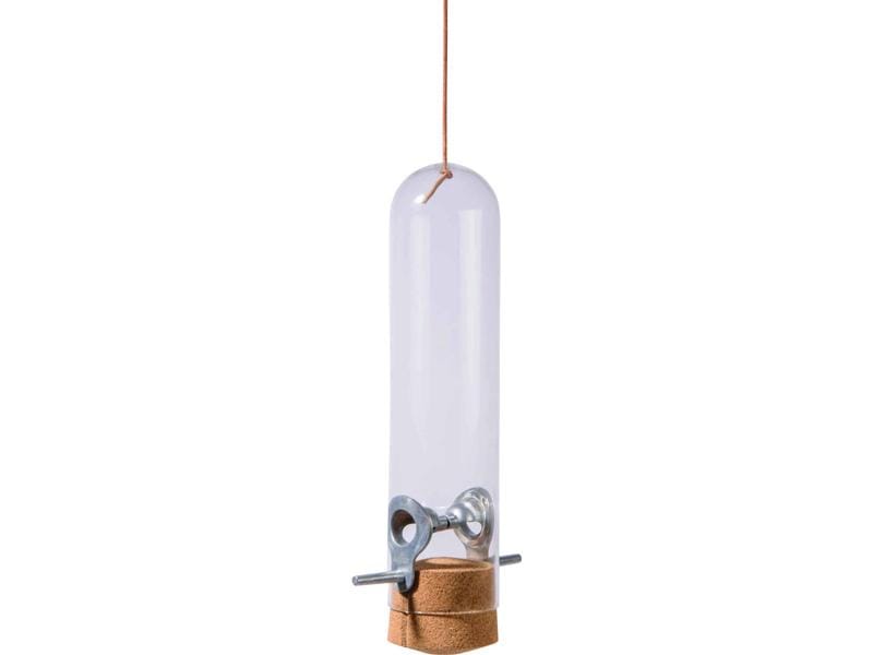 dobar Futterspender Futtersäule Premium-Pickbar, Ø 7 x 30 c Praktischer Vogelfutterspender zum Hängen