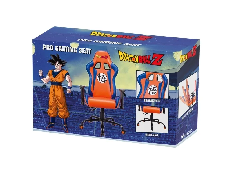 SuBsonic Dragon Ball Z - Spillestol - ergonomisk - armstøtter - T-formet - vippe - drejeled - syntetisk læder
